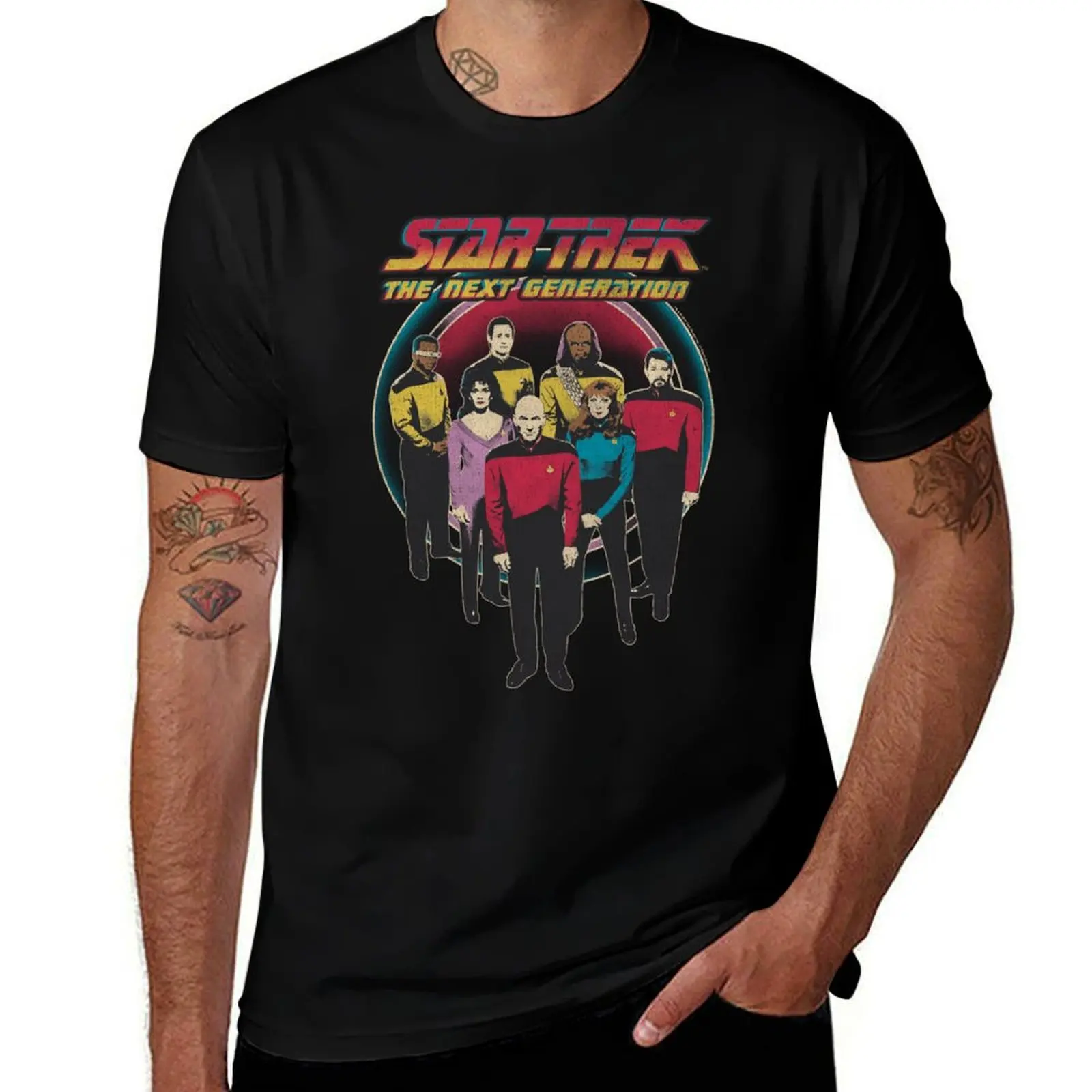 Star Trek: The Next Generation Vintage Distressed Bridge Crew T-Shirt t shirts for man graphic vintage T-Shirt