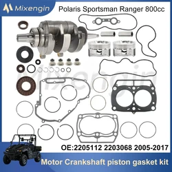 ATV UTV Motor Engine Parts Crankshaft piston gasket Rebuild Overhaul kit For Polaris Sportsman Ranger RZR 800 2205112 2005-2017