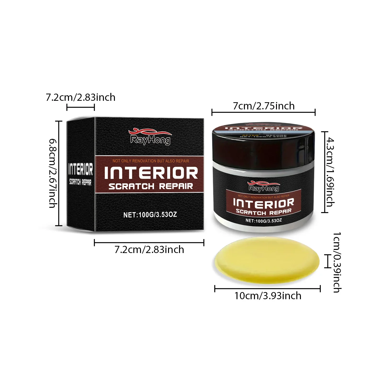 شمع مزيل خدوش السيارة - التنظيف العميق وإزالة الخدوش |   تلميع السيارة وحماية المعطف من أجل اللمعان والترميم