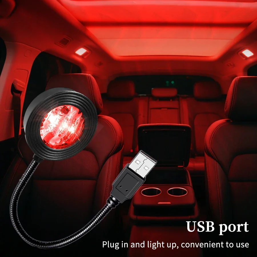 USB Aurora Projector Light Self Photography Light LED Water Ripple Romantic Ambient Light Nightlight Room Decor Atmosphere Light