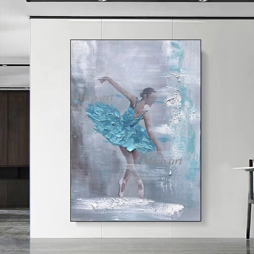 

Sexy Girl Picture Abstract Canvas Artwork Frameless Decoration Wall Room Luxury Large Ballet Dancing Figure Art Oil Painting