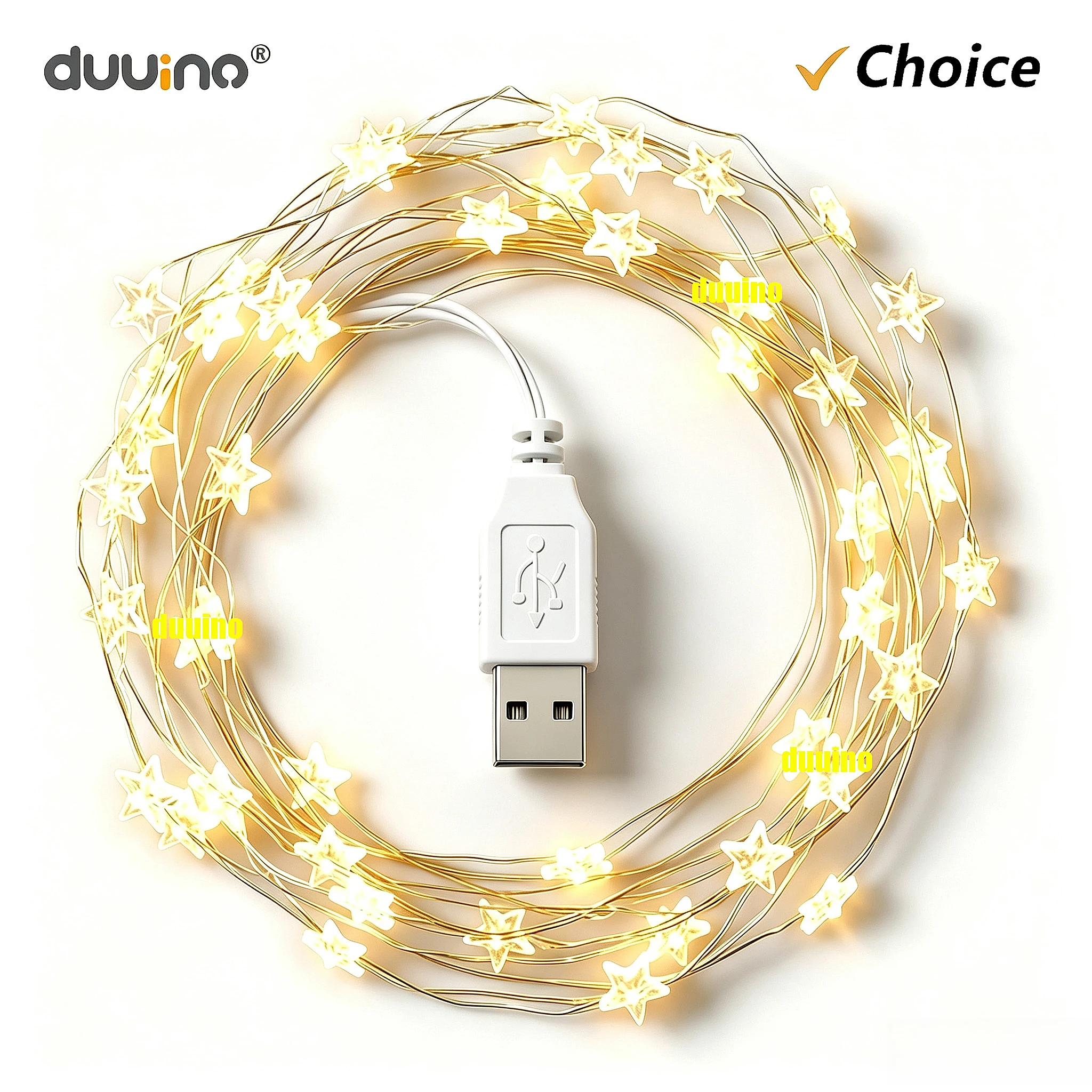 LED USB Star Fairy Lights String 1/5Meter Battery/USB Plug Garland Stars Light for Room Wedding Party Decoration Navidad