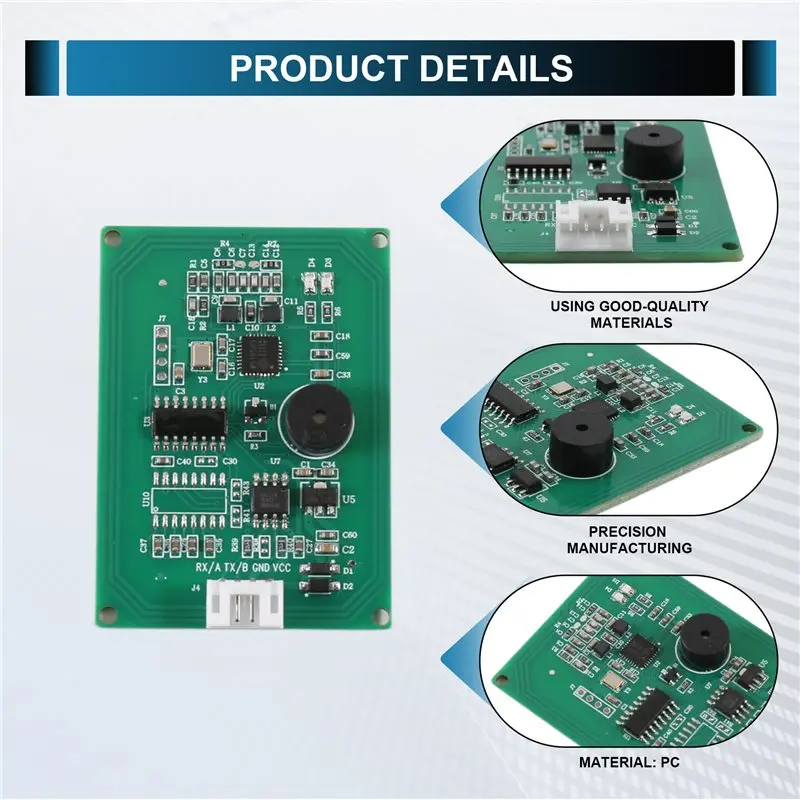 B50B-High-Frequency RFID IC Card Reading Reader Module RS485 Recognition Functionality For Face Storage Cabinet Swipe System