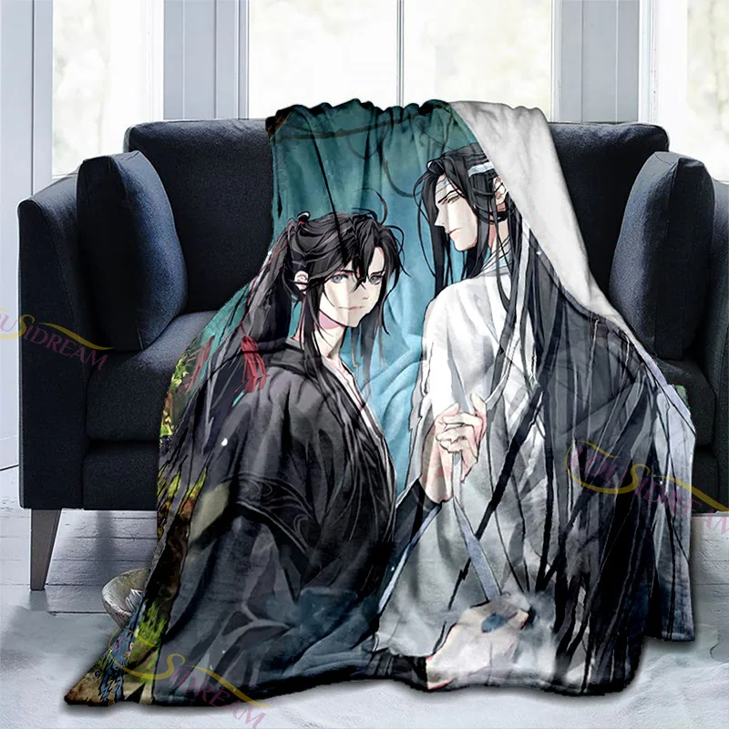 Grandmaster of Demonic Cultivation Lan Wangji Wei Wuxian Cute Plush Warm Blanket Large Anime Customized Blanket