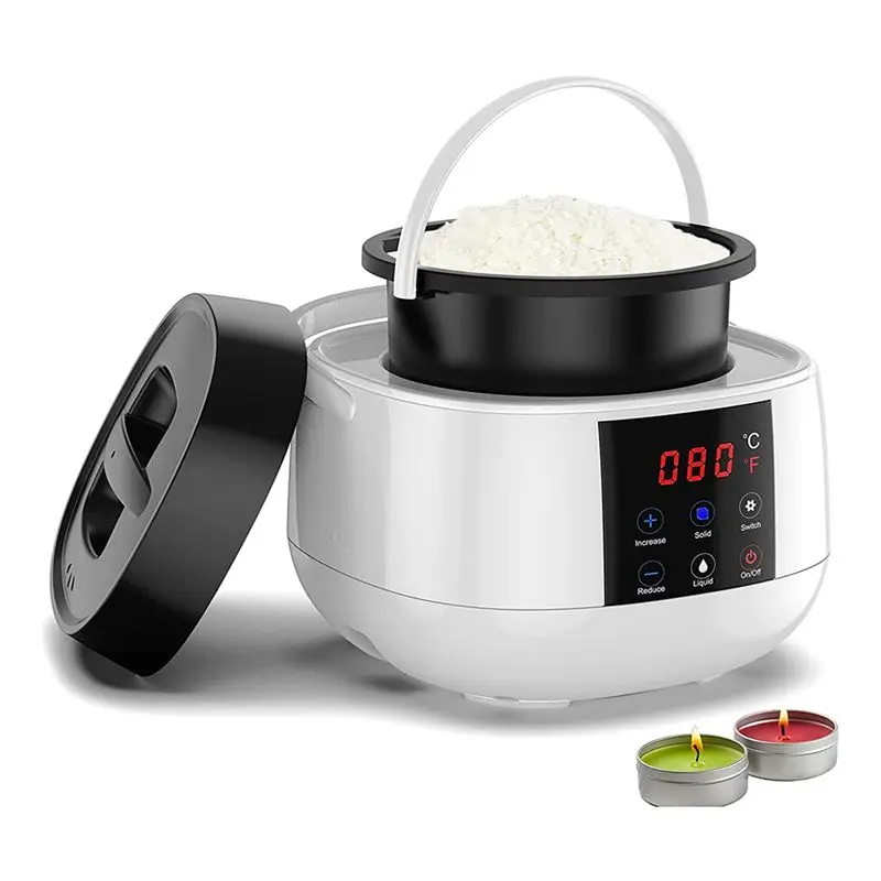 AEE4-Candle Making Wax Melting Pot,Wax Melter For Candle Making,LED Temperature Display For Adults Beginner,Soy Wax US Plug