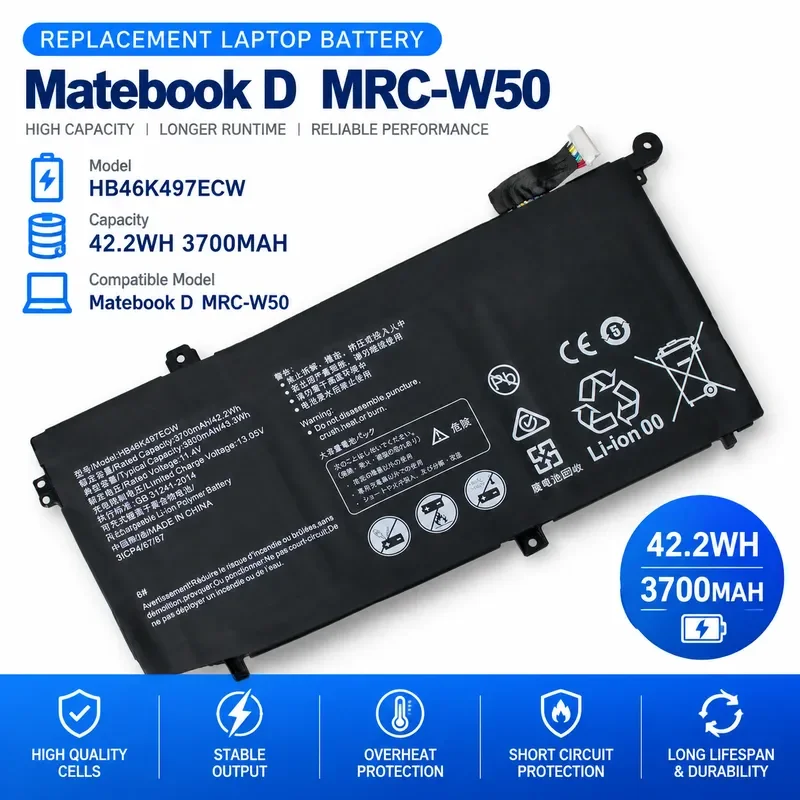 HB46K497ECW  Battery  For Huawei MRC-W50 W60 W70 W00 WX0 PL-W19