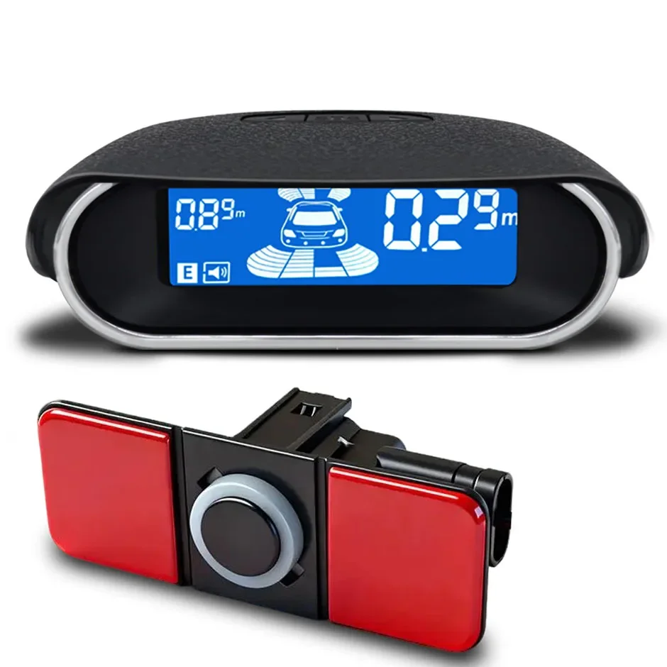Electromagnetic Parking Sensor LCD Monitor 8 Sensor Front Parktronic System Motion Detection Backlight Front and Rear