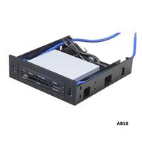 4 X USB 3.0 Front Panel With 3.5Inch Device/HDD Or 2.5Inch SSD/HDD To 5.25 Floppy To Optical Drive Bay Tray Bracket