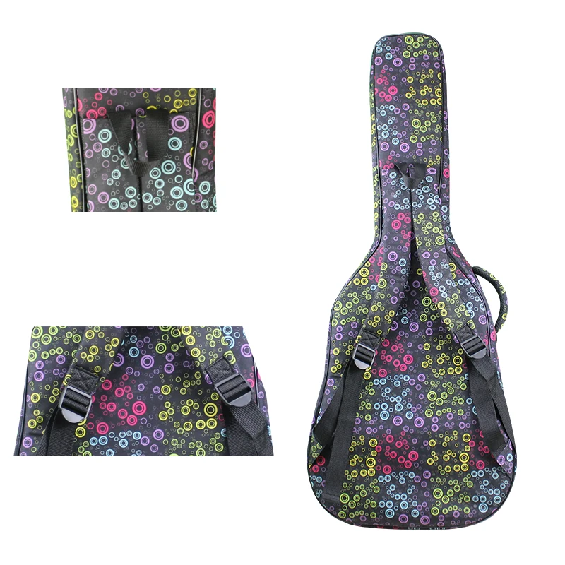 Imagem -04 - Bolsa de Guitarra 900d Tecido Oxford à Prova D900água 36 41 Polegada Case Guitarra Clássica 12 mm Esponjas Alças Duplas Guitarra Mochila Novo