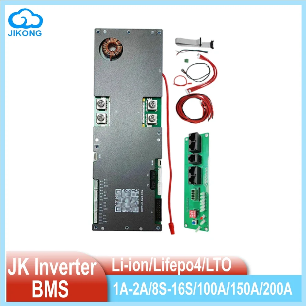 JK BMS Inverter PB2A16S15P Smart BMS 100A 150A 200A 8S 16S 1A 2A Active Balance CAN RS485 RS232 Bluetooth for Lifepo4 Li-ion LTO