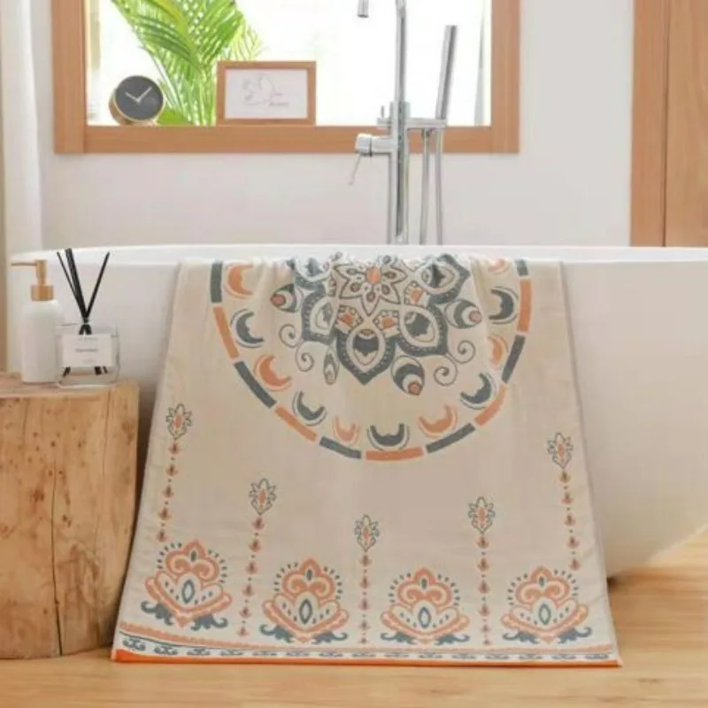 

Multi-layer Ethnic Style Bath Towel Soft and Comfortable Beach Towel Skin-friendly and Water-absorbing Bath Towels