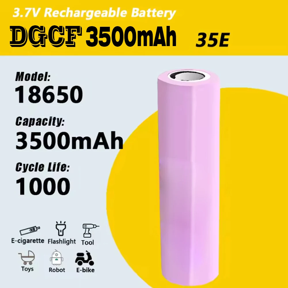 

100% original 18650 3500mah 20th discharge inr18650 35e 3500mah 18650 3.7v li ion rechargeable battery