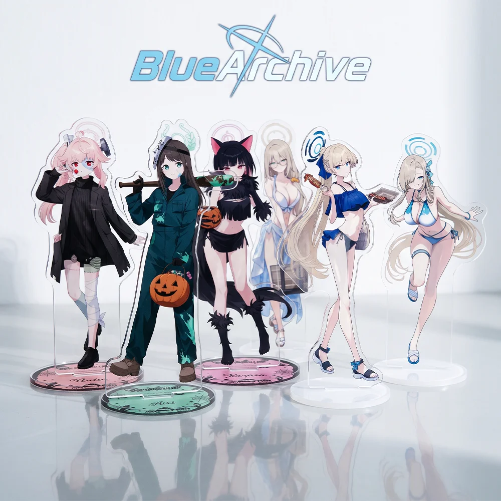 Anime Blue Archive Takanashi Hoshino Hayase Yuuka 15CM Acrylic Stand Keychain Anime Character Cospaly Desk Decor Collect Gifts