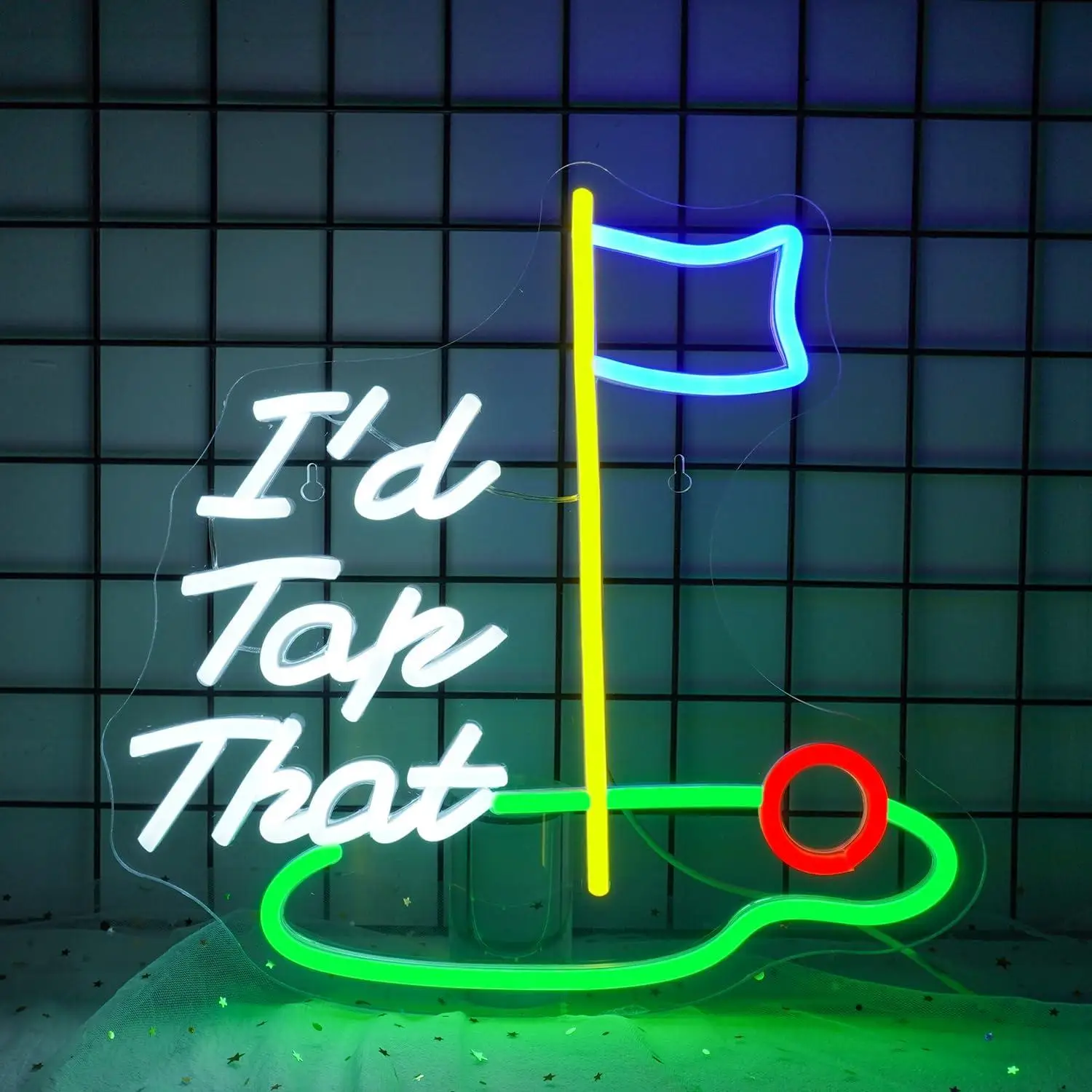 

Гольф Неоновая вывеска Световой знак Курс Светодиодный знак Флаг Шар Неоновый световой знак для гольф-клуба Спорт Тренажерный зал Человек Пещера Настенный декор Светодиодный знак