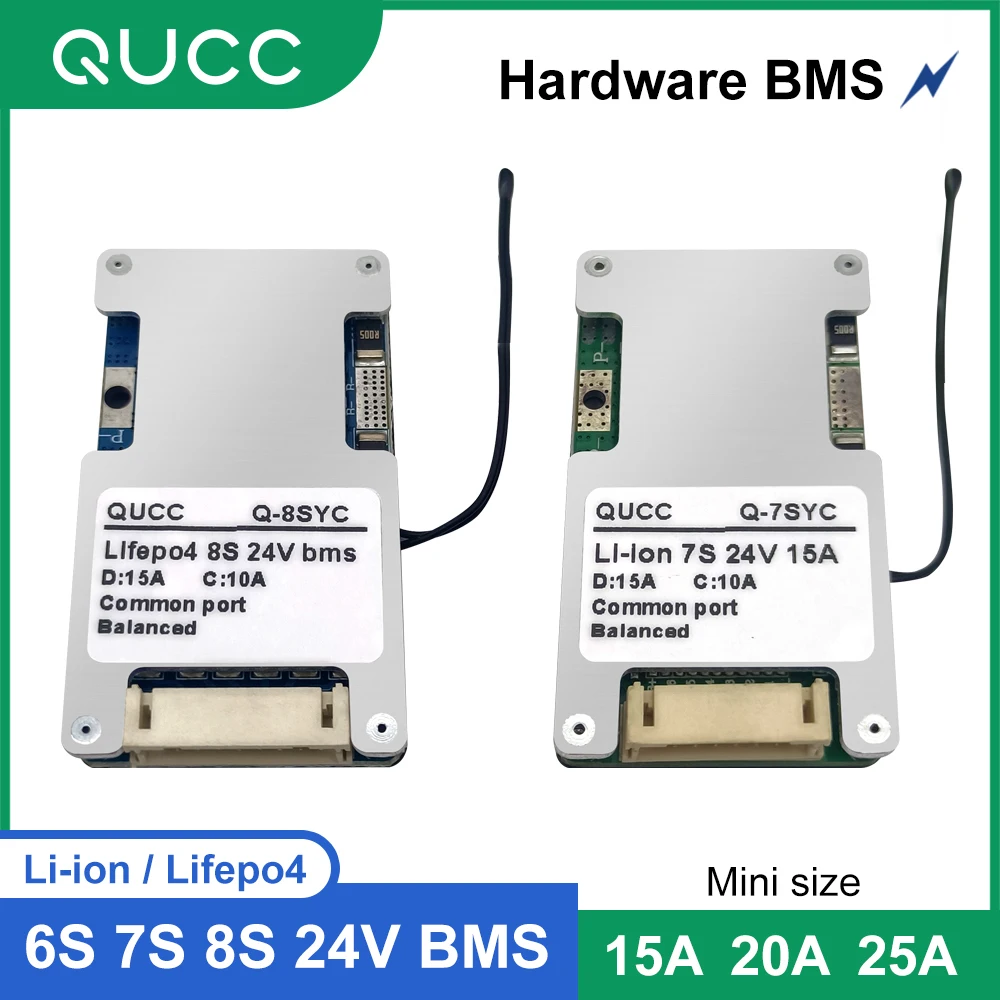 Lifepo4 Li Ion 6S 7S 8S BMS 24V 22.2V 25.9V 15A 20A 25A elektronarzędzie zabawka lampa słoneczna 18650 bateria litowa Bms z równowagą NTC