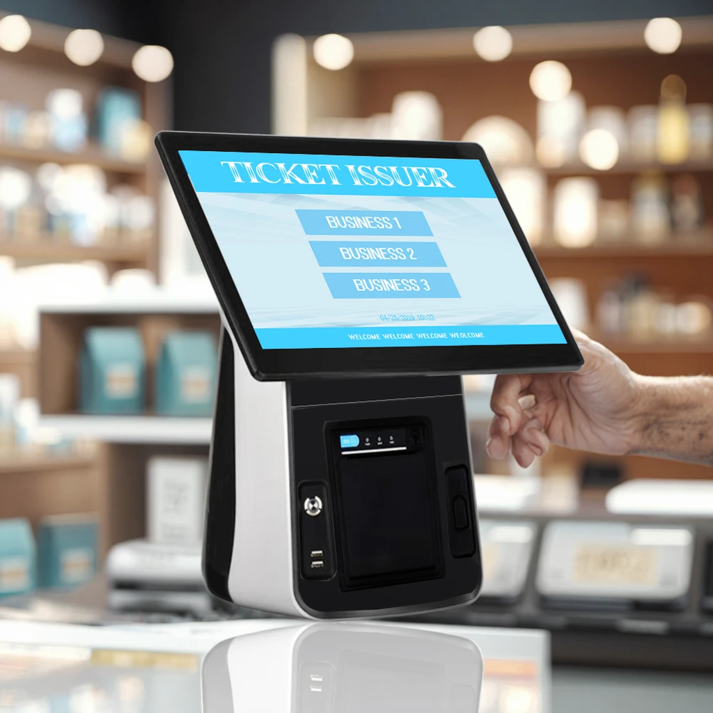 Honyi Supermarket Hardware Computer Machine Pos System Payment Dual Screen Capacitive Screen Cash Register