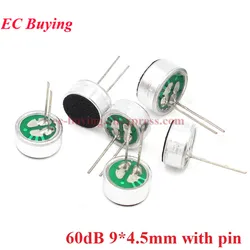 2Pcs-100Pcs 9x4.5mm 9745 Microphone 60dB MIC Condenser Electret Microphone with 2 Pin Pick-up 9mm*4.5mm MP3 Accessories