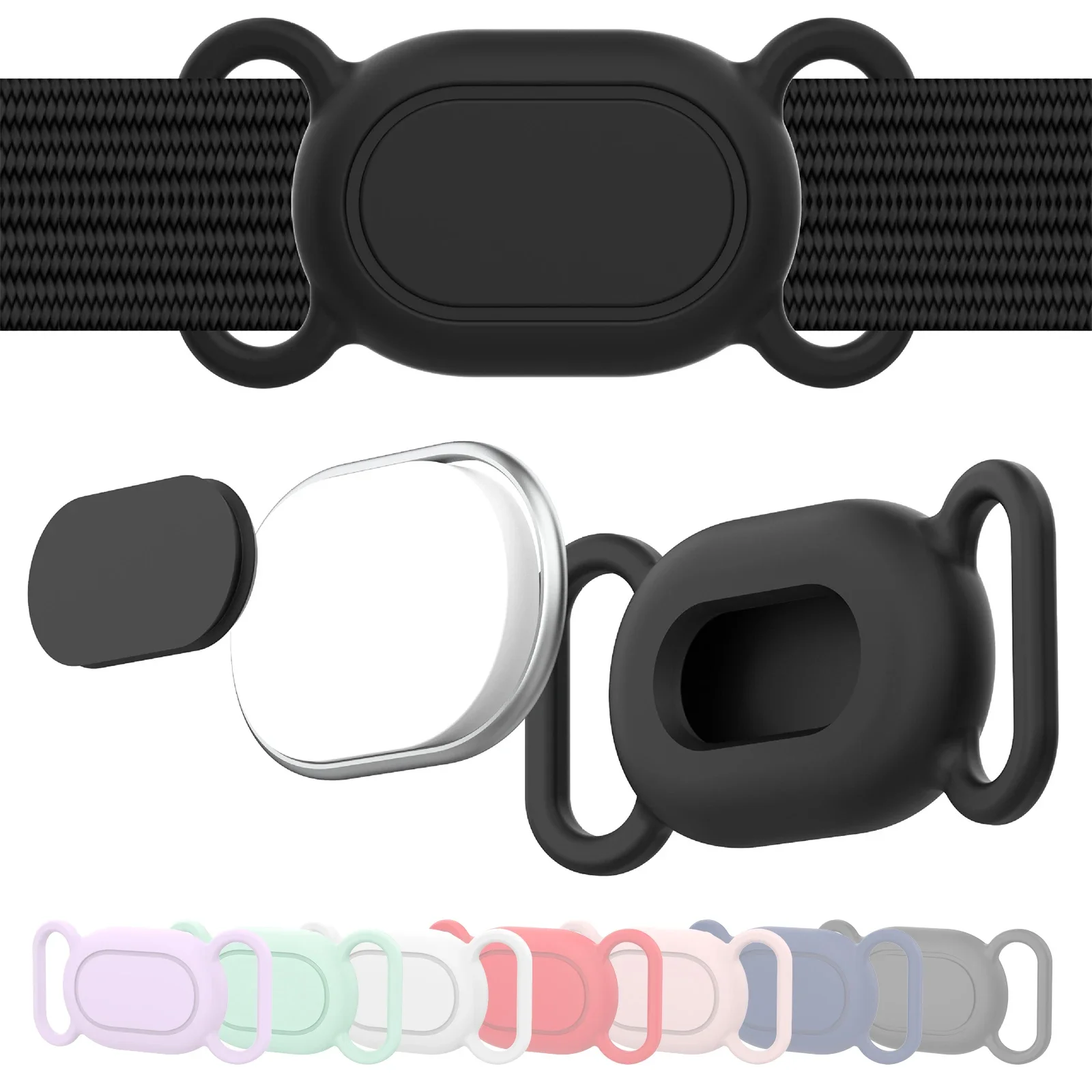 

Dog Cat Pet Collar Case for Xiaomi Tag Tracker Waterproof Silicone Protective Cover Shockproof Anti-Scratch Tracker Accessories