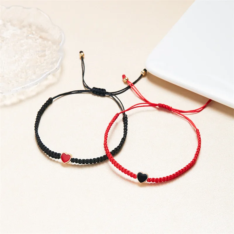 2er-Set mit farbenfrohen, herzförmigen, passenden Armbändern für Paare, Freundschaften, trendige Paar-Armbänder, Jahrestagsgeschenke zum Valentinstag – Detail 21