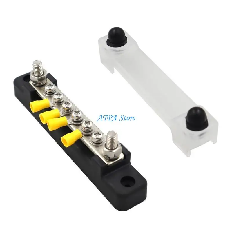 U13C البحرية سيارة لاقط مقطورة قارب بسبار مقاوم للماء كتلة توزيع الطاقة الأرضية مع أغطية شفافة 6/12 محطة #5