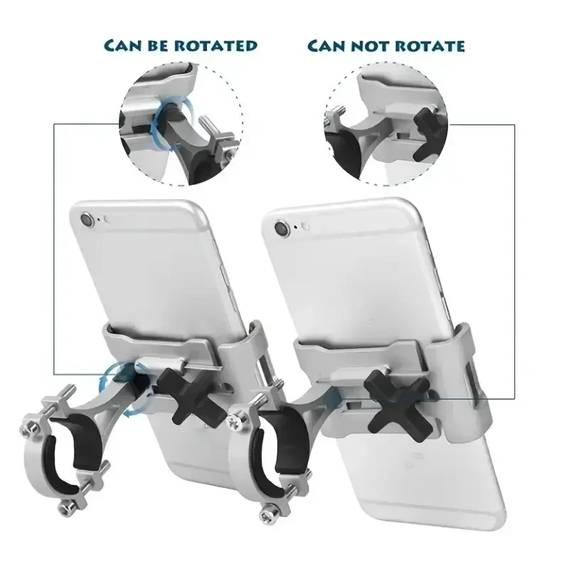 Metall Motorrad Fahrrad Telefon Halter Aluminium Legierung Anti-rutsch Halterung GPS Clip Universal Fahrrad Ständer Unterstützung für Alle Smartphones – Detail 7