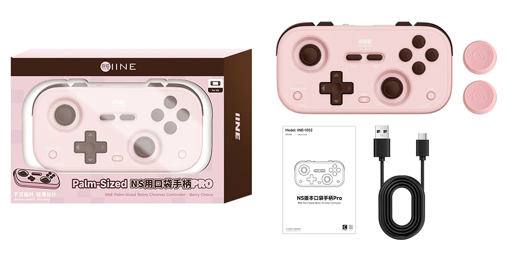 IINE Pocket Gamepad for Nintendo Switch 2/1 Steam Deck Phone Car Portable Retro Controller Hall Effect Joystick NS Version