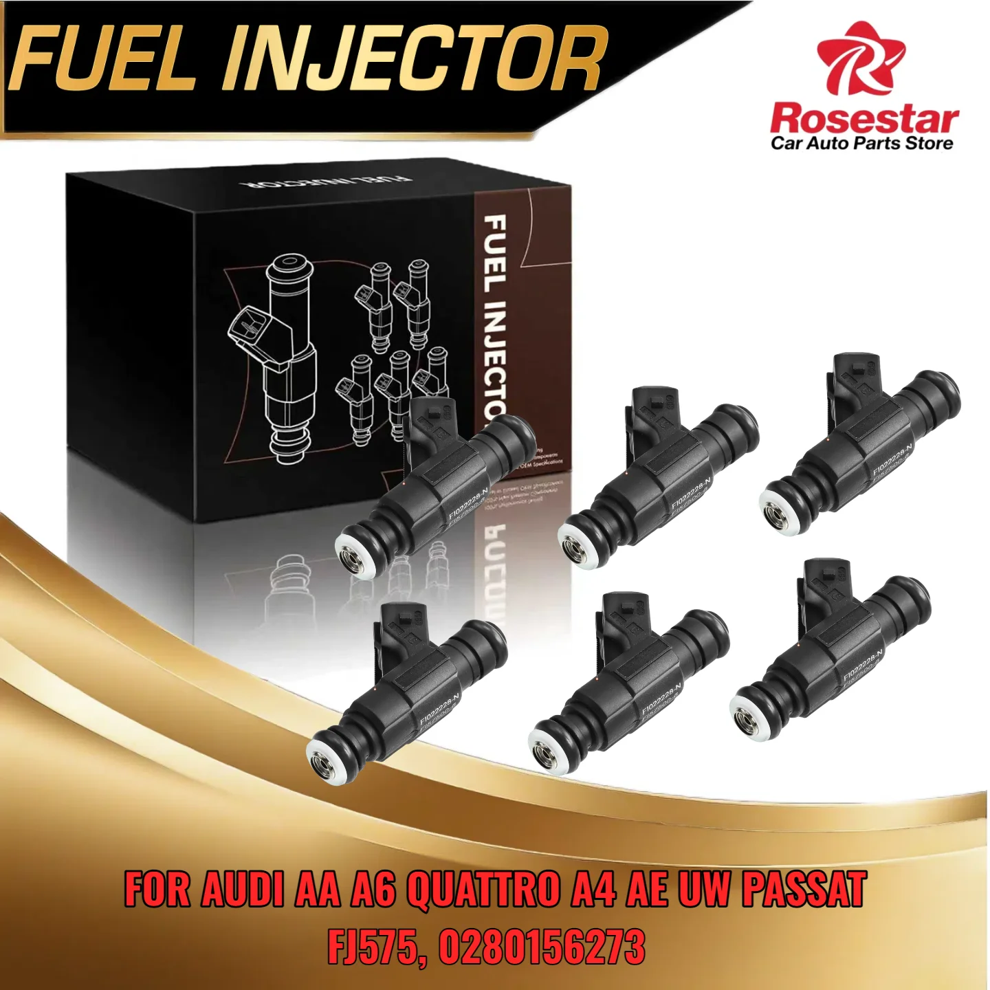 

6x Fuel Injector for Audi A4 A6 Quattro Volkswagen Passat 2 8L DOHC 0280156273