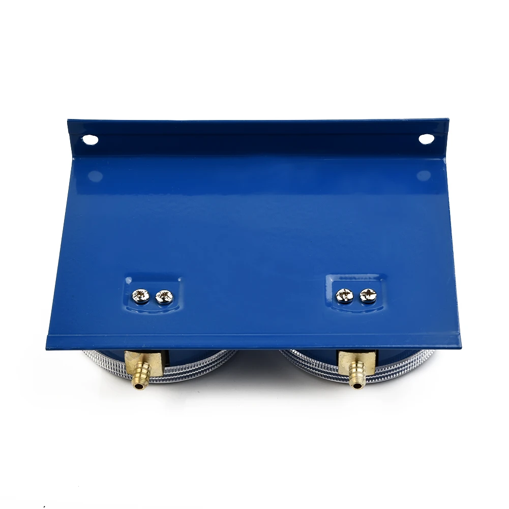 2 Cylinder Fuel Vacuum Gauge Balancer with Threaded Brass Extensions and Hose Connectors for Engine Optimization
