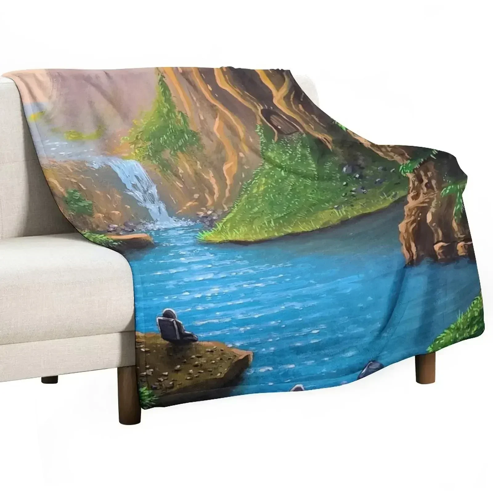 Stream Of Thought Throw Blanket Warm Accent Blanket for Living Room Decoration