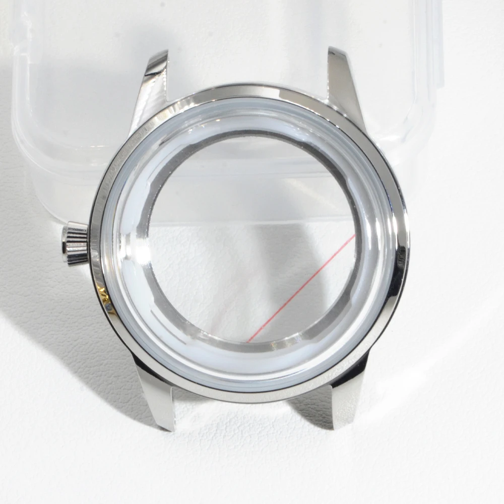 NH35 40mm Case Suit 35mm Dial Cocktail Watch Case Sapphire Glass Silver Rose Gold Watch Accessories Diving Men's DIY