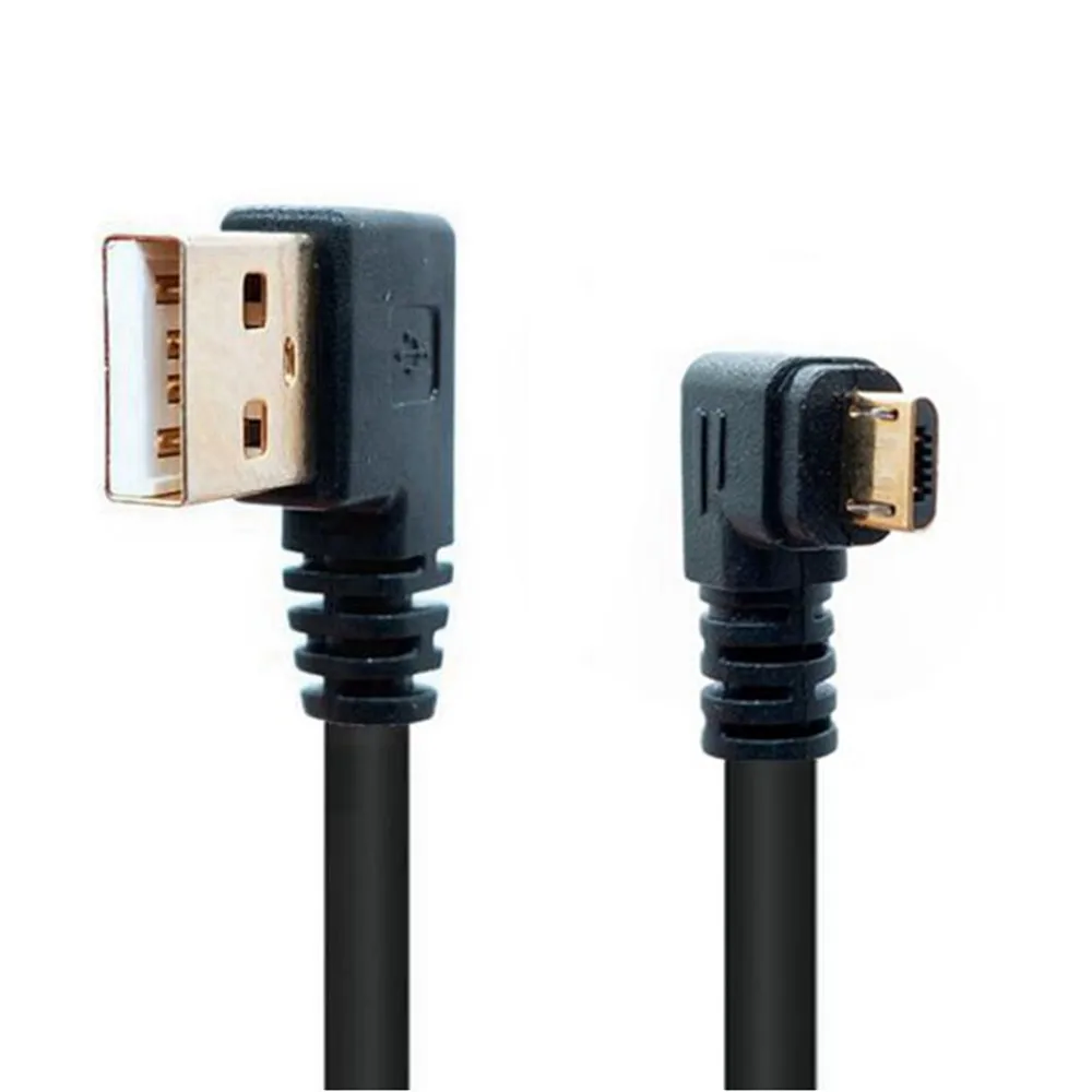 Kabel pengisi daya USB 2.0, sudut kanan USB sudut kiri pria 90 derajat sinkronisasi Data kartu pengisi daya Mini 15CM 0.5M 1M Gol