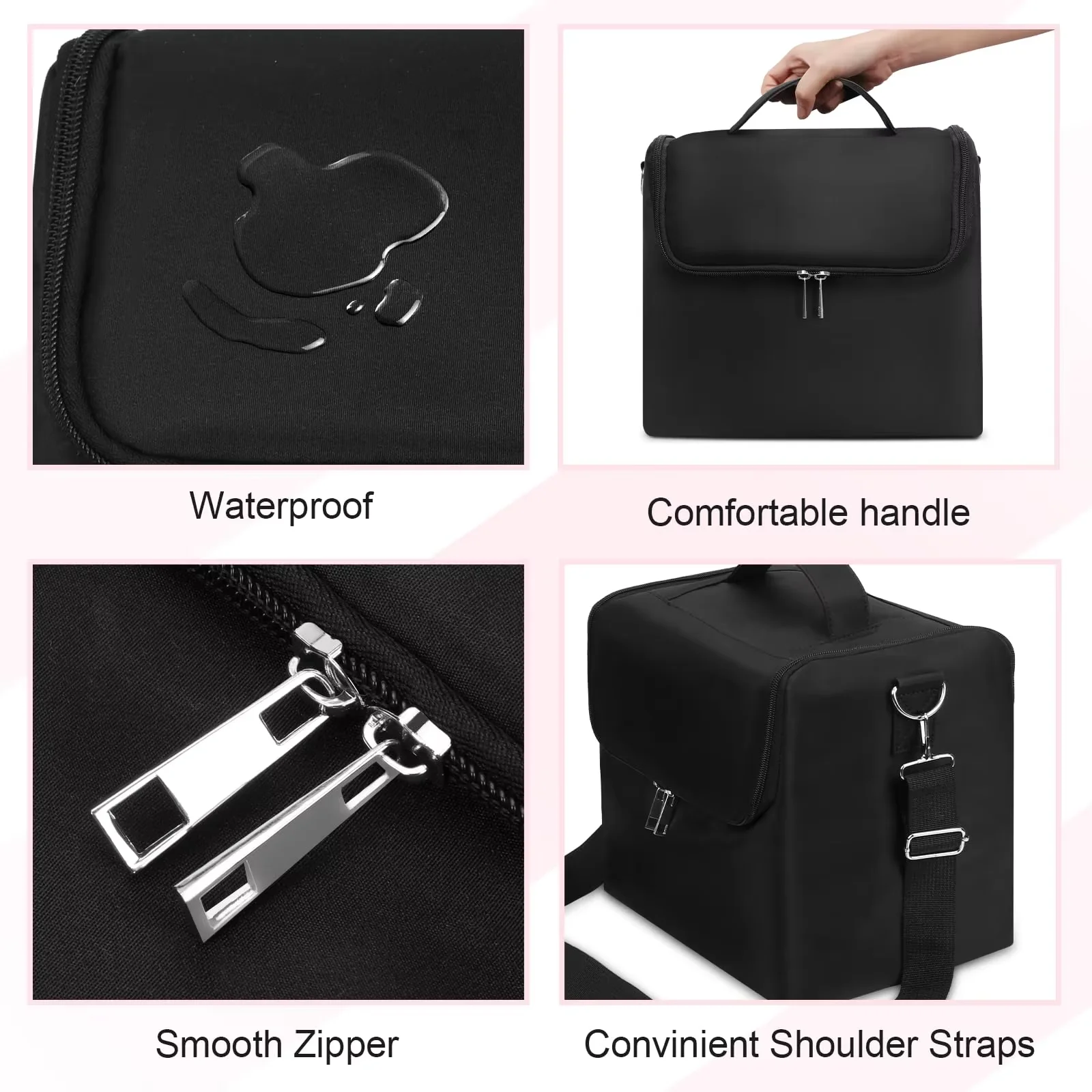Large Capacity Multi-layer Women\'s Cosmetics Bag Folding Manicurist box Portable Cosmetic Bag Travel Makeup Case Tool Storage
