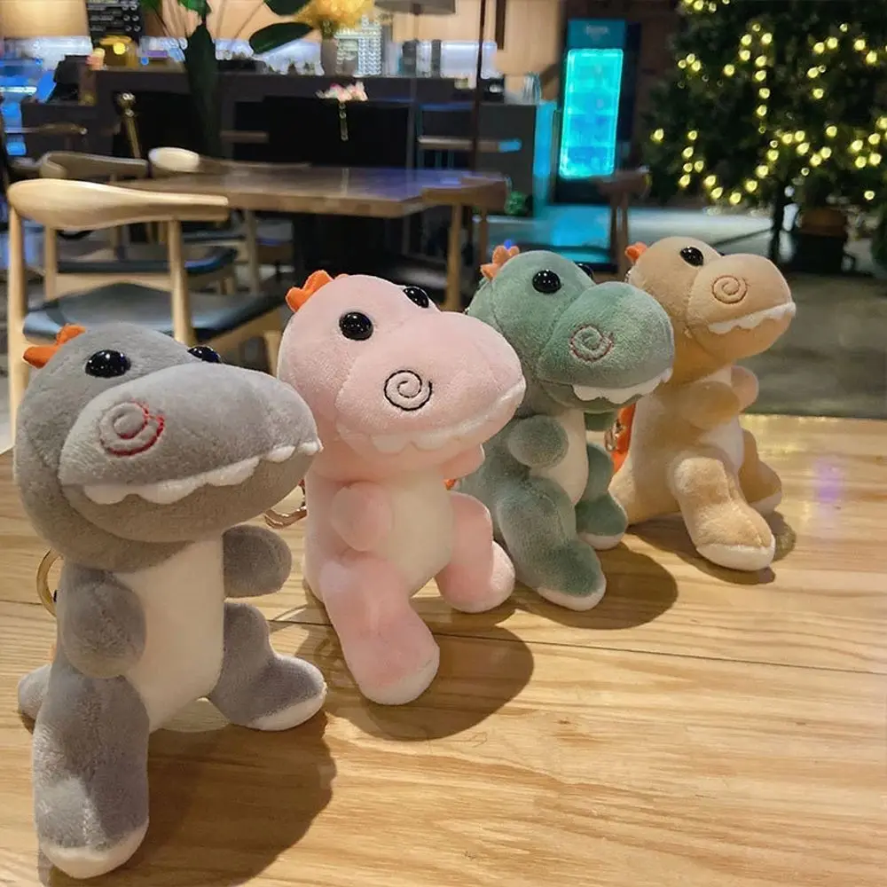 Kawaii Plush Pendant Chaveiro, Chaveiro do carro, Boneca dos desenhos animados, Brinquedos de pelúcia macios, Pingente Mochila, Dinossauro