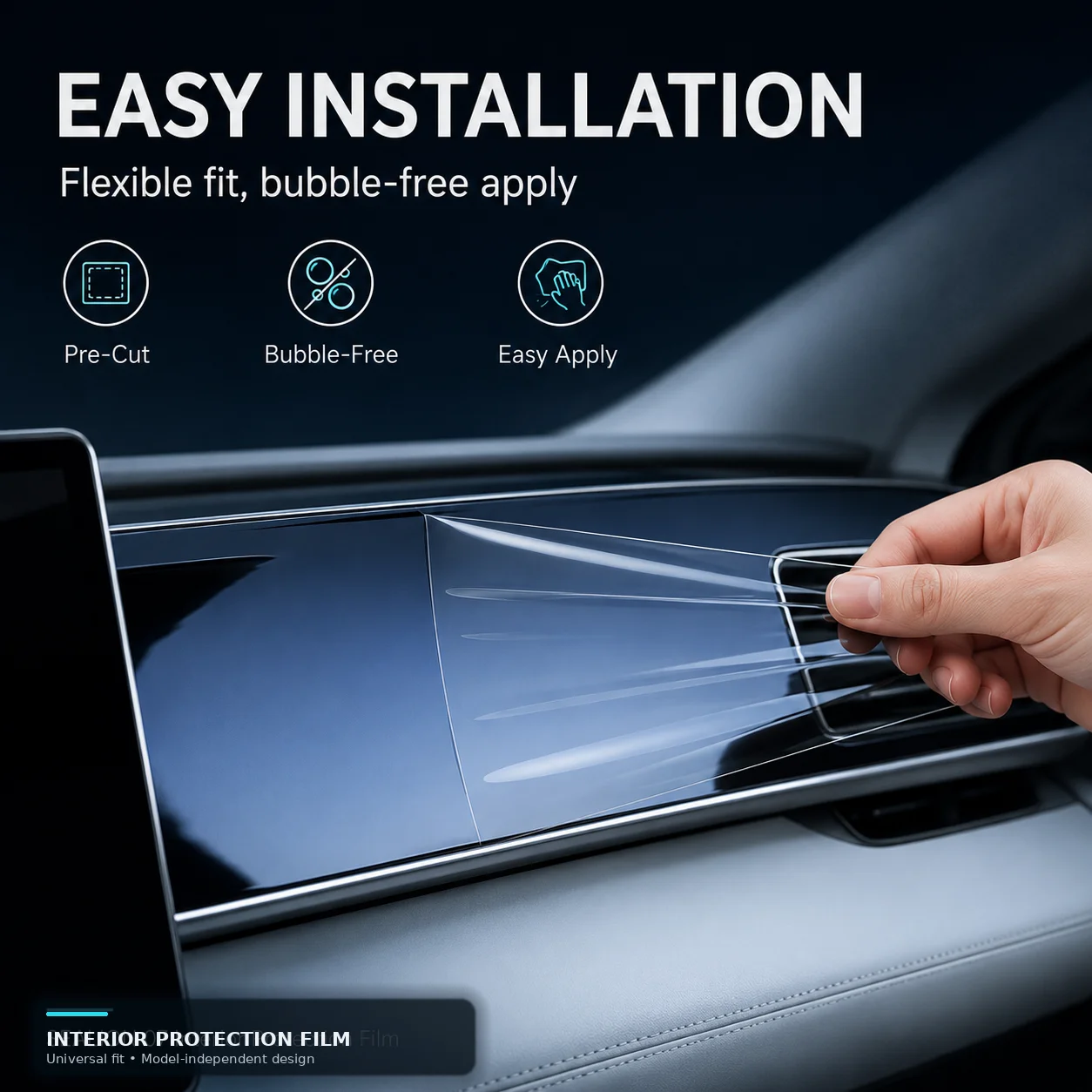 2024 For Changan Deepal S7 S07 SL03 Interior Protection Tempered Glass Center Screen Film Rear Triangle Window Film Modification