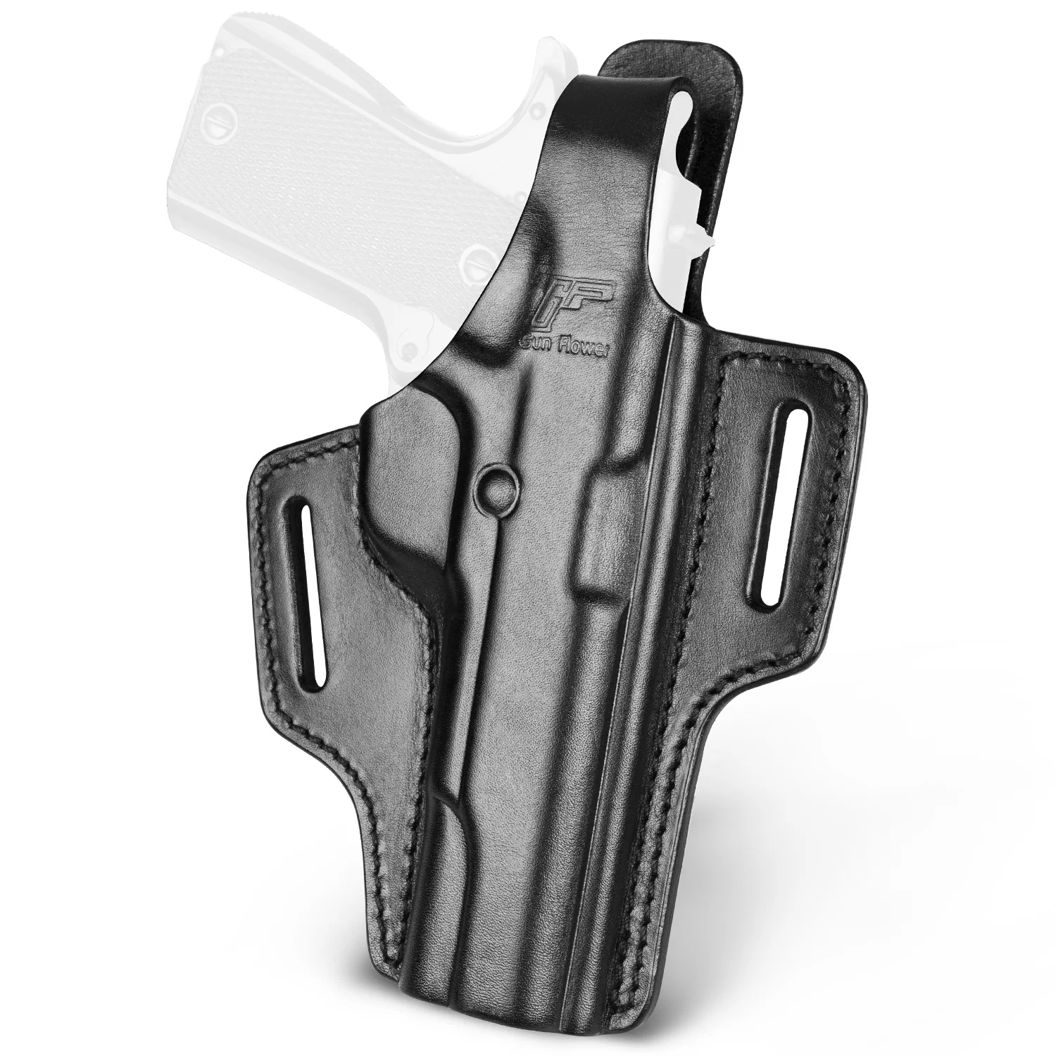 Imagem -03 - Colt 1911 Handgun Leather Holster Slot Artigos de Caça Carry Escondido Pistl Case Acessórios Bolsa gf