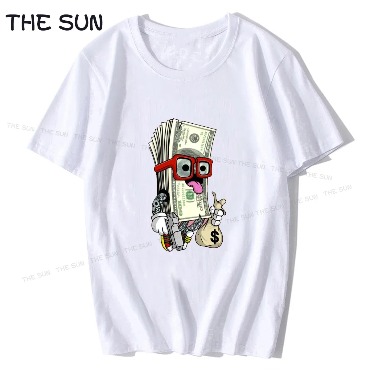 Hip Hop Swag Rap Lover Gift Funny Cash Stacks Bills Tee Tee Shirt Men Retro Men T Shirt Tops T Shirt Casual cotton