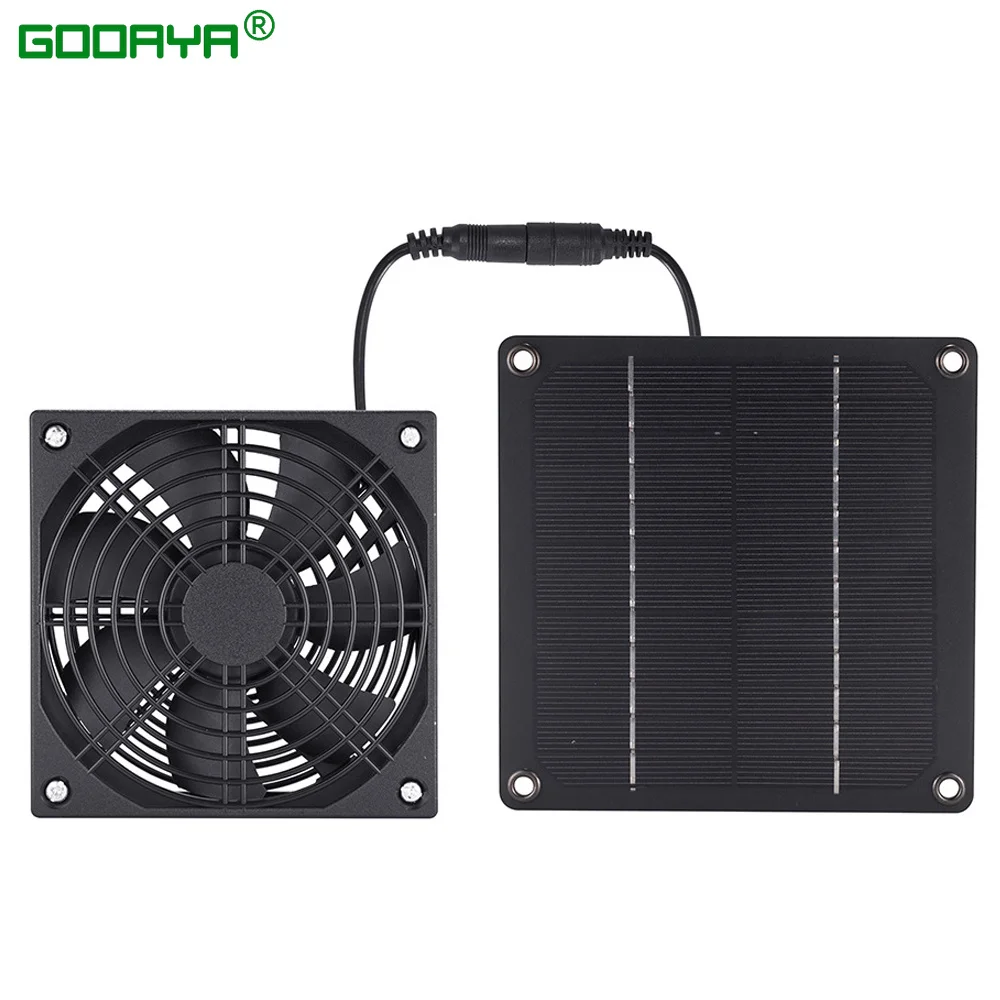 15W Solar Exhaust Fan Air Extractor 12V Mini Ventilator Solar Cell Solar Panel Powered Fan for Dog Chicken House Greenhouse RV