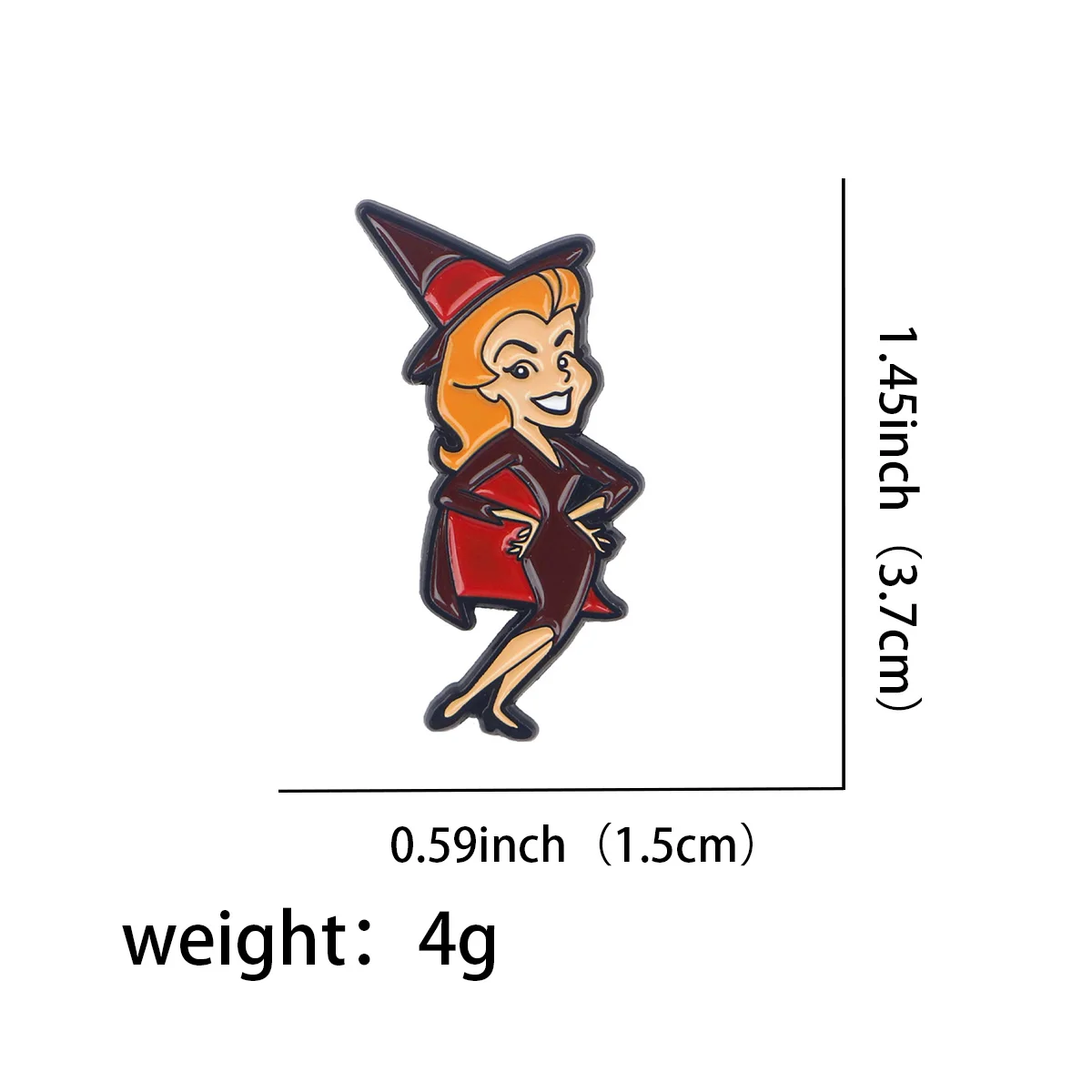 Witch Fairy Enamel Pin Cartoon Brooch Clothes Backpack Lapel Badges Fashion Jewelry Accessories Halloween Souvenir Gifts Friends