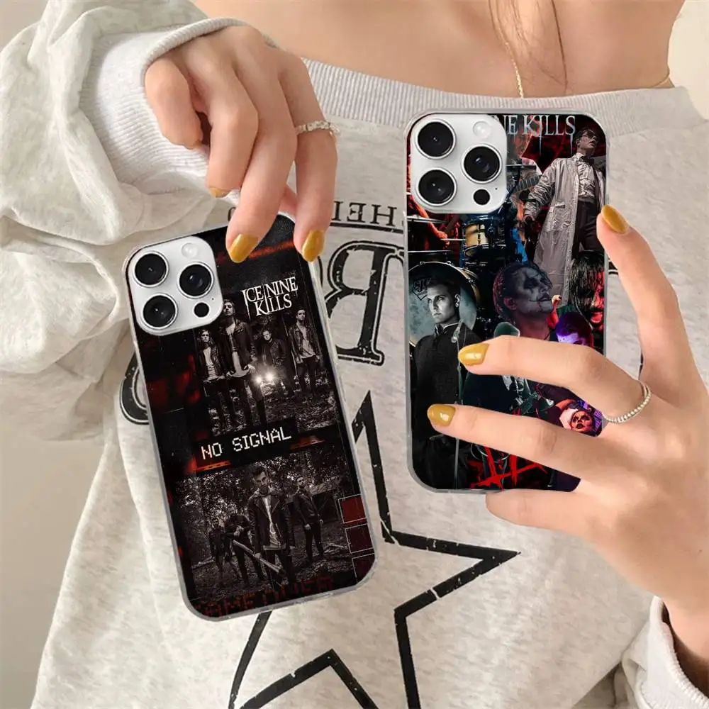 Ice Nine Kills Band Phone Case For iPhone 17 16 15 14 13 12 11 Plus Pro Max Satin Colorful surface Cover