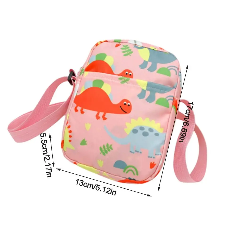 Dinosaur Cartoon Shoulder Bags para homens e mulheres, Canvas Makeup Bag, Phone Bag, Cosmetic Bag, Waist Pack, Chest Bag