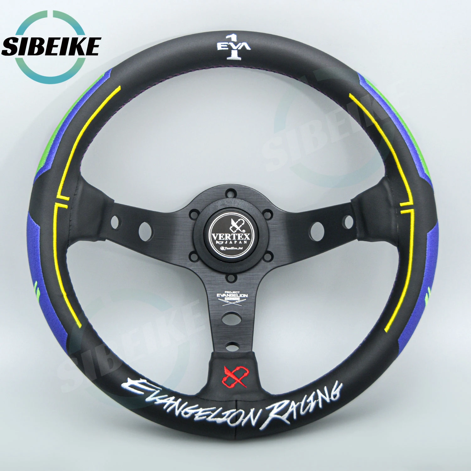 JDM Universal 13inch Vertex Evangelion Steering Wheel Modification Racing Sports Steering Wheel