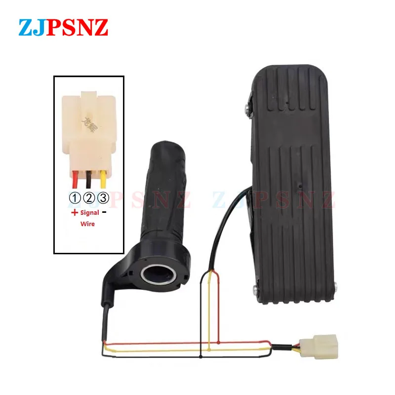 Elektrisches Dreirad-Fußpedal 2-Pin/3-Pin Elektrofahrrad-Roller-Gashebel E-Bike-Beschleunigungspedal Geschwindigkeitsregler Motorrad-Gashebel – Detail 18