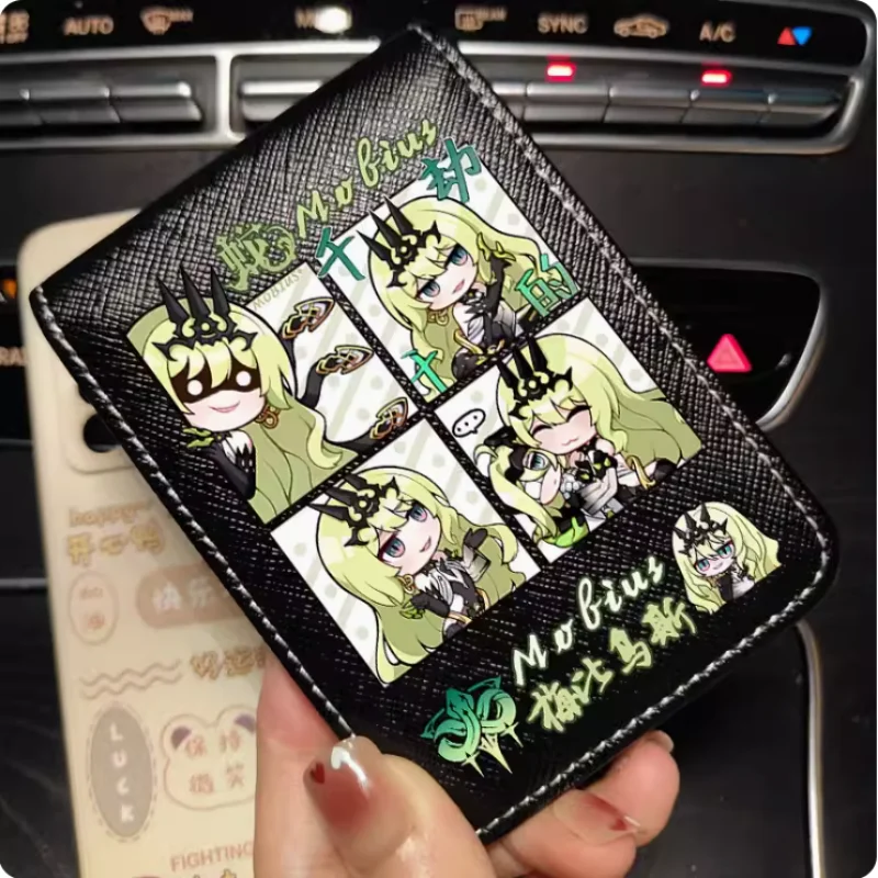 Anime Honkai Impact 3 Mobius  Wallet Fold Bag Multi Card Coin Pocket Photoes Holder Fashion Kids Wallets Gift