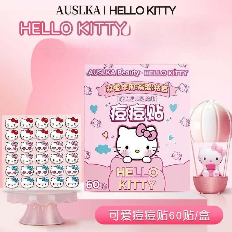 

MINISO Sanrio Girl's Heart Hellokitty Joint Name Acne Patches Cute Light and Thin Breathable Goddess Student Must-have