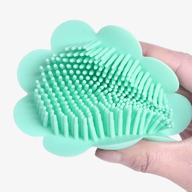 Baby Silicone Shampoo Brush Scrubber Infant Bath Wipe Children Bathing Soft Massage Bath Brush Kids Washing Hair Tool