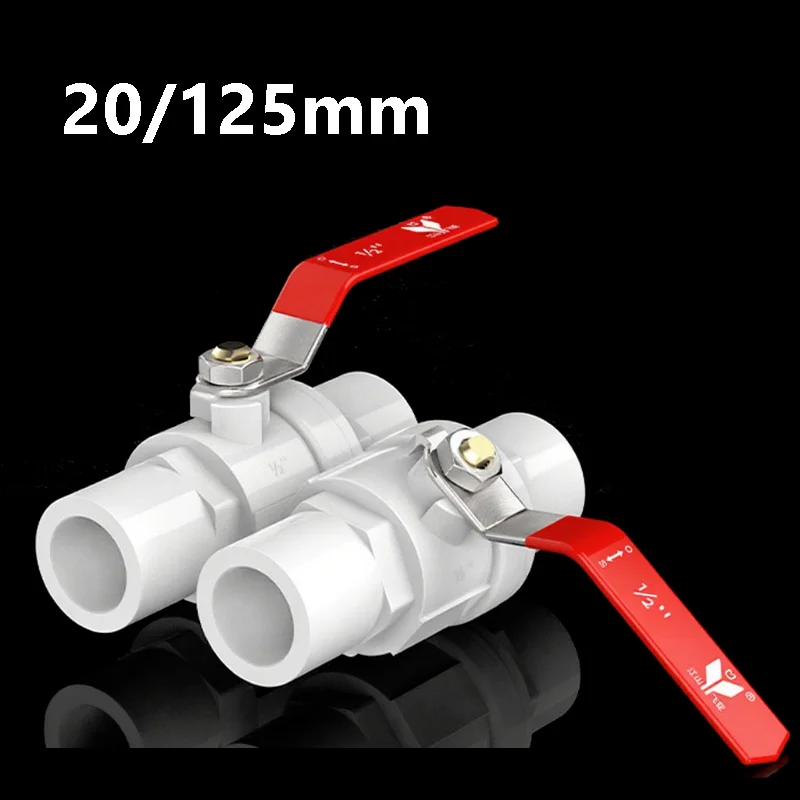 

20 мм ~ 125 мм шаровой кран из ПВХ, шаровой клапан для аквариума, сада, разъем для водопроводной трубы