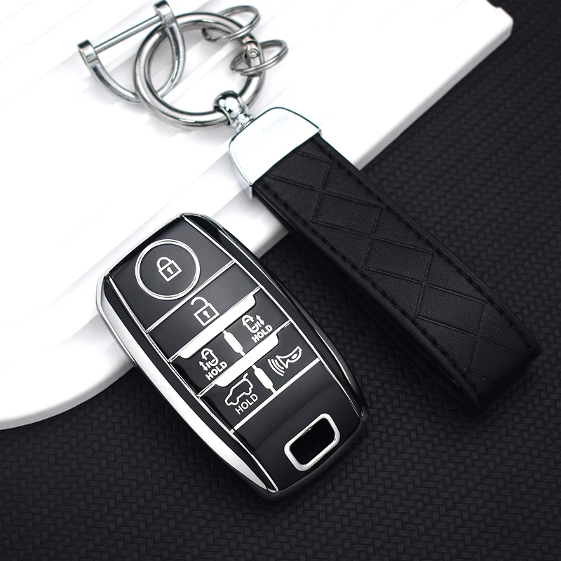 5/6Button Shell TPU Smart Keyless Remote Car Key Case Cover for Kia Sedona Grand Carnival Snugly Sorento L580 Kia Doule Carnival
