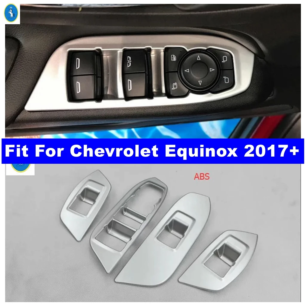 Interior Accessories Inner Car Door Armrest Window Glass Lift Button Control Panel Cover Trim For Chevrolet Equinox 2017 - 2022