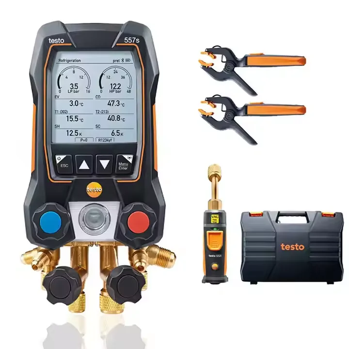 Testo-557S Манометр Охлаждающий цифровой коллектор Электрический набор давления Инструмент HVAC 0564 5571