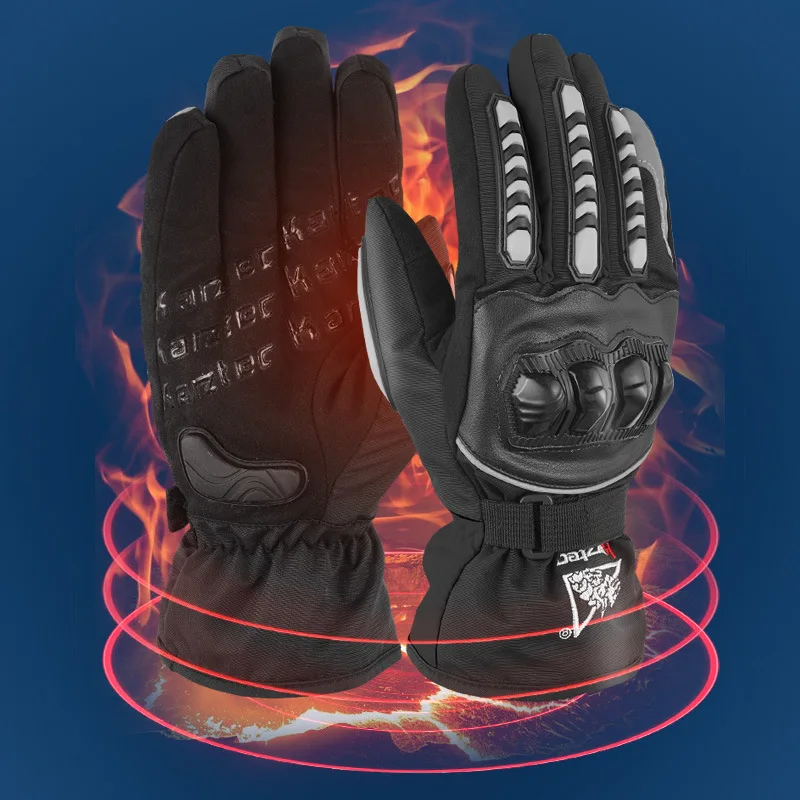 Motor Winter Warme Waterdichte Handschoenen Volledige Vinger Racing Handschoenen Outdoor Sport Bescherming Sneeuw Ski Handschoenen Guantes Moto